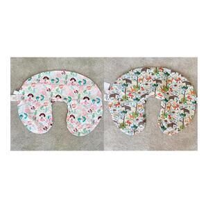 Boppy 2 Pillow Covers Mermaid & Woodland Baby Nursing Slipcovers